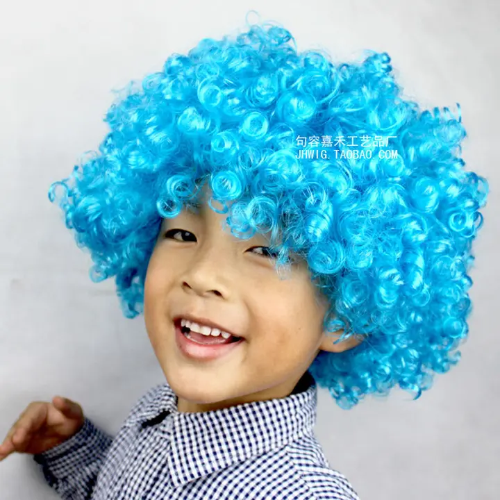 Costume props Halloween Christmas headdress The afro clown dressed in a fan wig