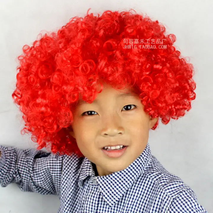 Costume props Halloween Christmas headdress The afro clown dressed in a fan wig