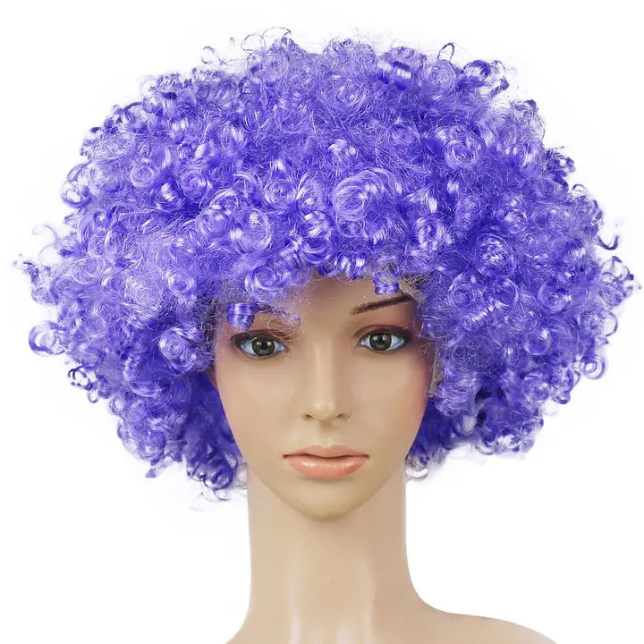 Costume props Halloween Christmas headdress The afro clown dressed in a fan wig