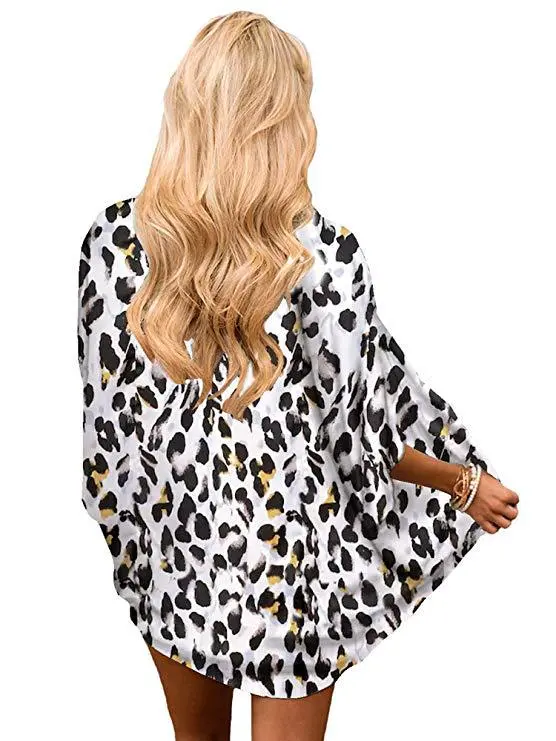 Spring and summer dress Printed sunscreen shirt Shawl sunscreen blouse