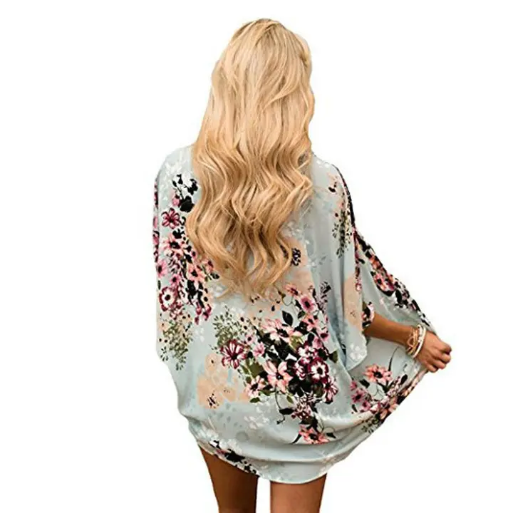 Spring and summer dress Printed sunscreen shirt Shawl sunscreen blouse