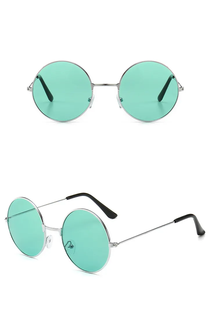 1Pcs Car Driving Sunglasses Round Metal Sun Glasses Men Women Fashion Glasses Motorcycle Driver Goggles Fishing Glasses Camping Hiking Eyewear Sport Sunglasses  Outdoor UV Protection Beach Glasses