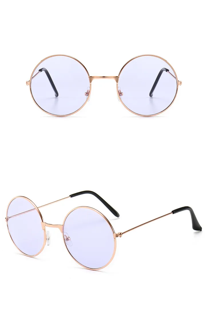 1Pcs Car Driving Sunglasses Round Metal Sun Glasses Men Women Fashion Glasses Motorcycle Driver Goggles Fishing Glasses Camping Hiking Eyewear Sport Sunglasses  Outdoor UV Protection Beach Glasses