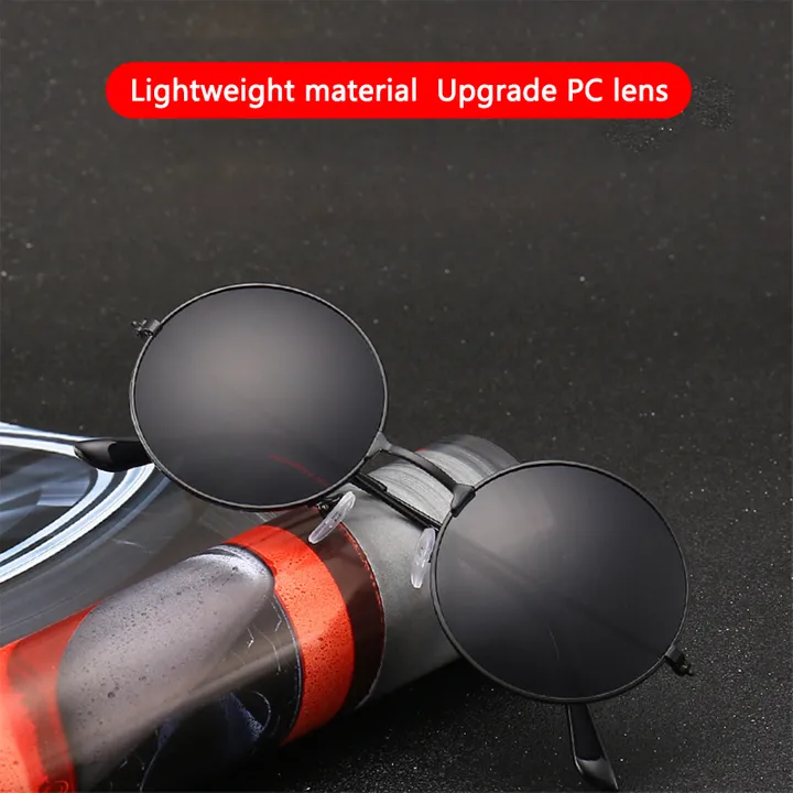 1Pcs Car Driving Sunglasses Round Metal Sun Glasses Men Women Fashion Glasses Motorcycle Driver Goggles Fishing Glasses Camping Hiking Eyewear Sport Sunglasses  Outdoor UV Protection Beach Glasses
