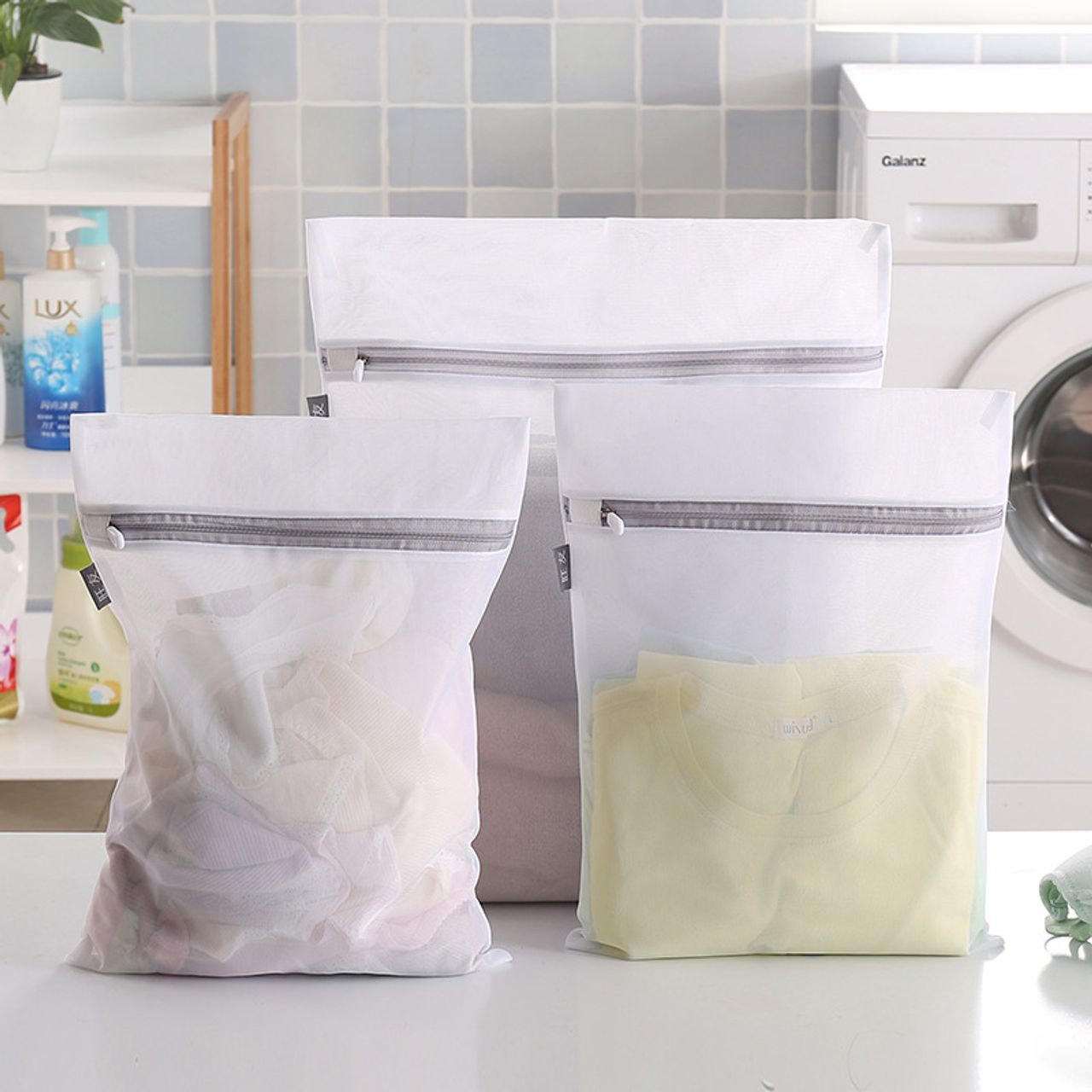 Details about   5x Laundry Bag Wrapping Washing Mesh Clothes For Underwear Anti-deformation Part 