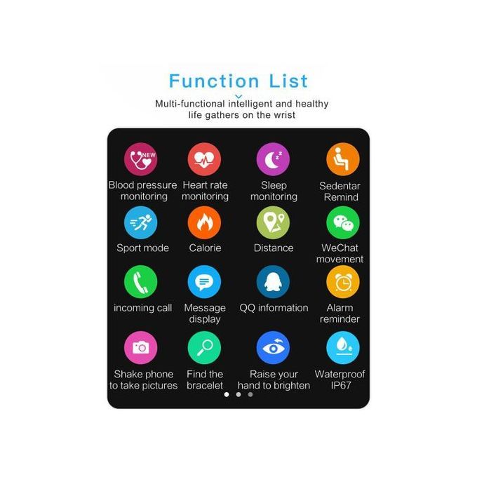 I5 Smart Watch Smartwatch Fitness Tracker -black