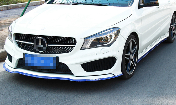 Universal Car Front Lip Spoiler - Flexible Rubber Bumper Splitter Strip - Easy Install