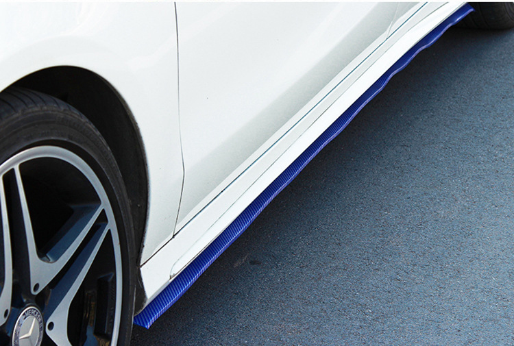 Universal Car Front Lip Spoiler - Flexible Rubber Bumper Splitter Strip - Easy Install