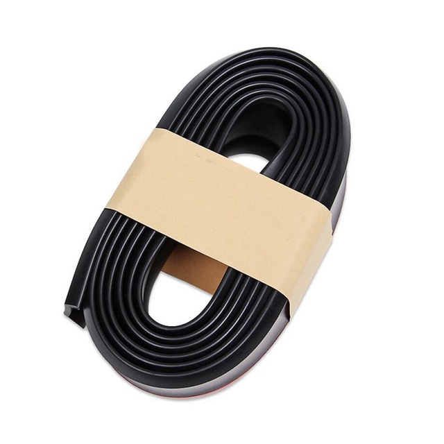 Universal Car Front Lip Spoiler - Flexible Rubber Bumper Splitter Strip - Easy Install