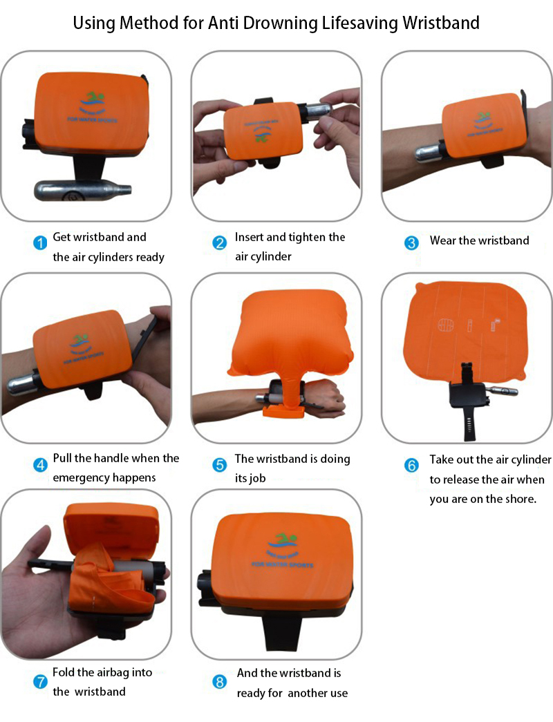 LOONFUNG Anti-Drowning Bracelet Rescue Device Floating Wristband Swimming Safe Water Aid Lifesaving