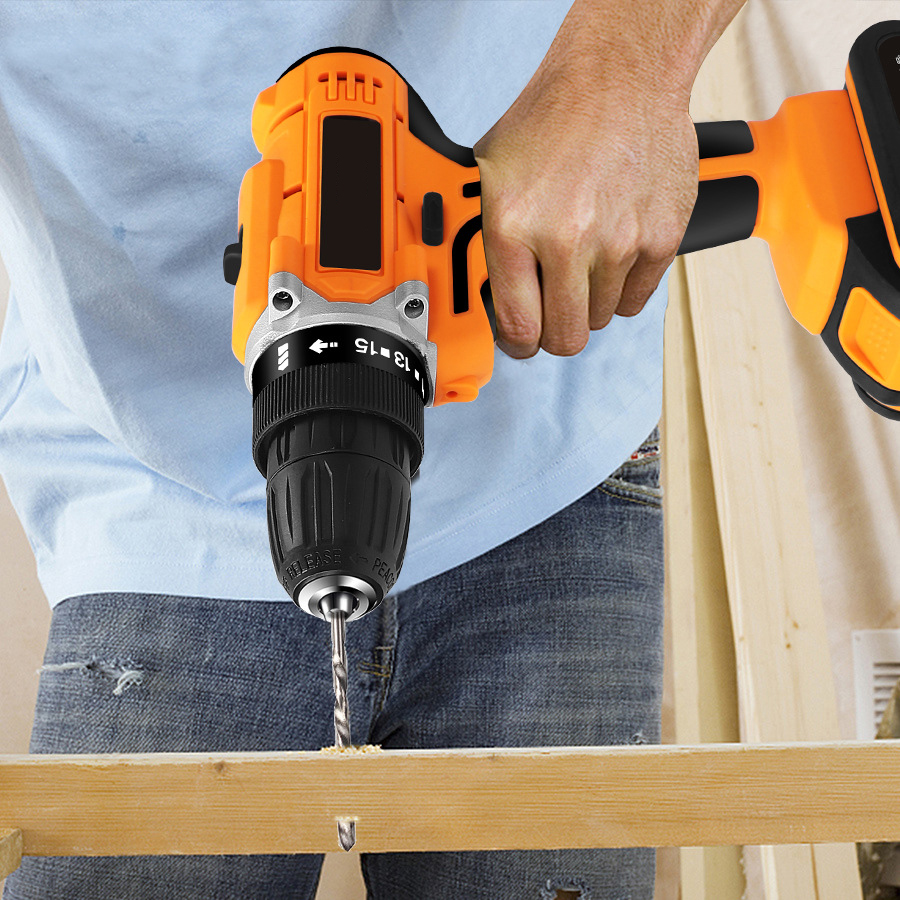 LOONFUNG 21V Electric Drill With Rechargeable Lithium Battery Electric Screwdriver