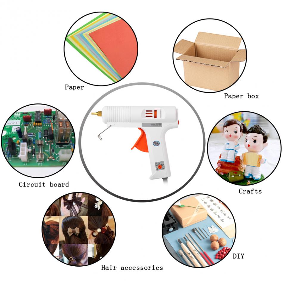 LOONFUNG  Hot Melt Glue Gun Adjustable Constant Temperature Heater 110W Muzzle Diameter 11mm
