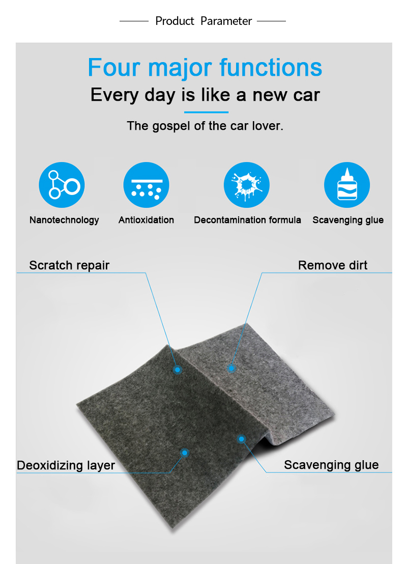 LOONFUNG Car Scratch Repair Cloth Nano Material Surface Rags Auto Light Scratches Remover 5PCS/LOT
