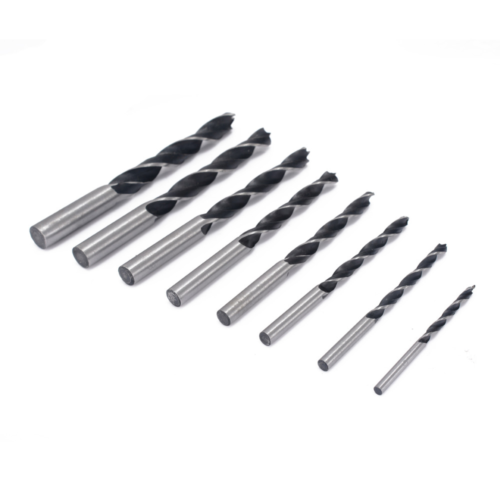 LOONFUNG Twist Drill Bits Set  Wood Drilling Tools for Woodworking Power Tools 8PCS/LOT