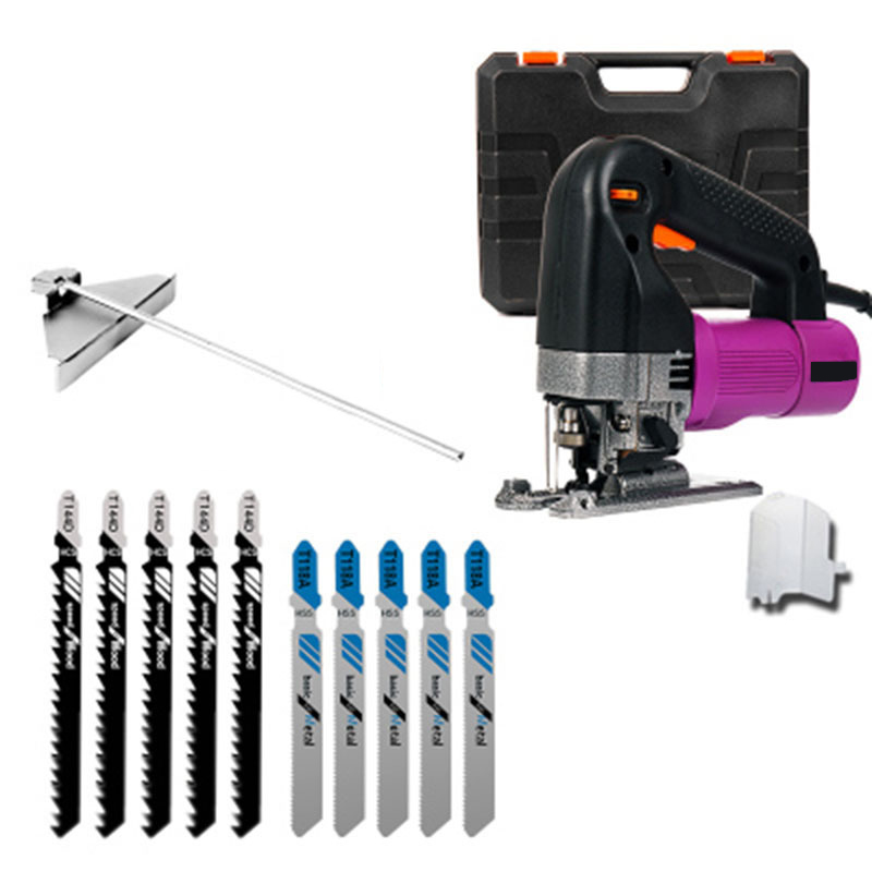 710W Jig Saw 6 Variable Speed Electric Saw with 10 PCS Blades, Metal Ruler, Allen Wrench