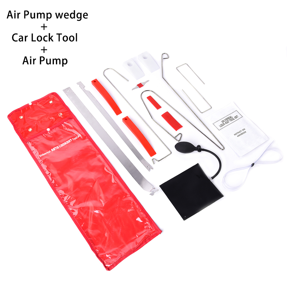 LONGFENG  Car Door Unlock Emergency Tools Repair Auxiliary Tool Kit Auto Door Lock Out Tool Set