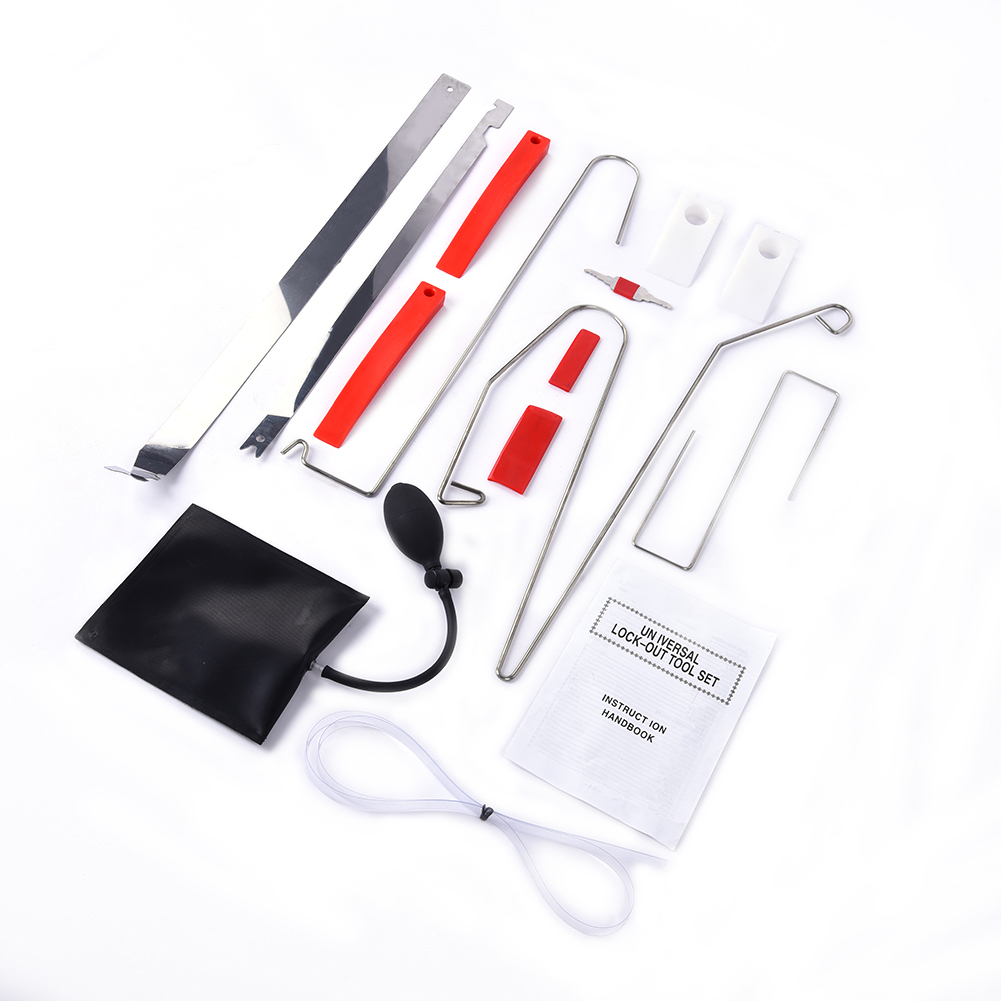 LONGFENG  Car Door Unlock Emergency Tools Repair Auxiliary Tool Kit Auto Door Lock Out Tool Set