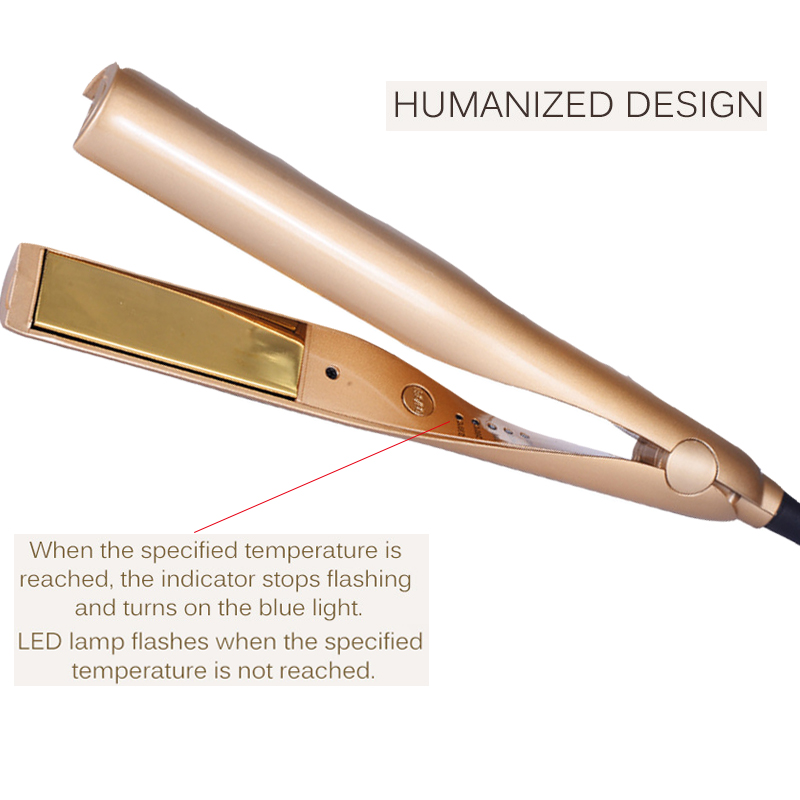 LOONFUNG 2 in 1 Hair Straightener Hair Curler Iron Nano titanium Hair Roller PTC Flat Iron