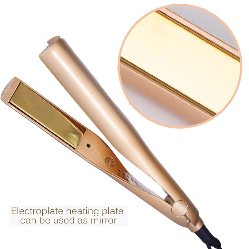 LOONFUNG 2 in 1 Hair Straightener Hair Curler Iron Nano titanium Hair Roller PTC Flat Iron