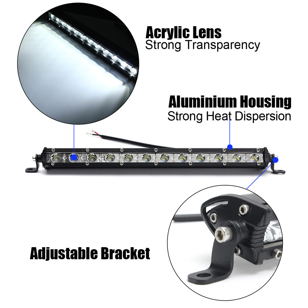 LOONFUNG 12V 36W  LED Light Bar Off Road Lights LED Fog Light for Car Truck Boat Lamp