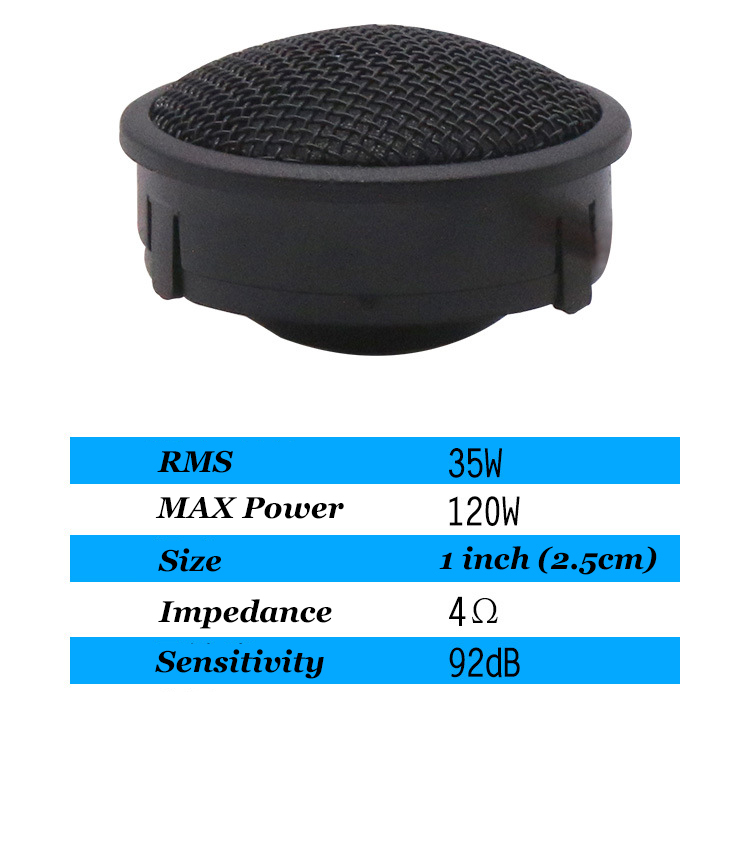Car Tweeters 120W | Premium Super Tweeter Speakers Set | 1 Inch Dome Tweeters with Crossover | Car Audio System Upgrade Kenya