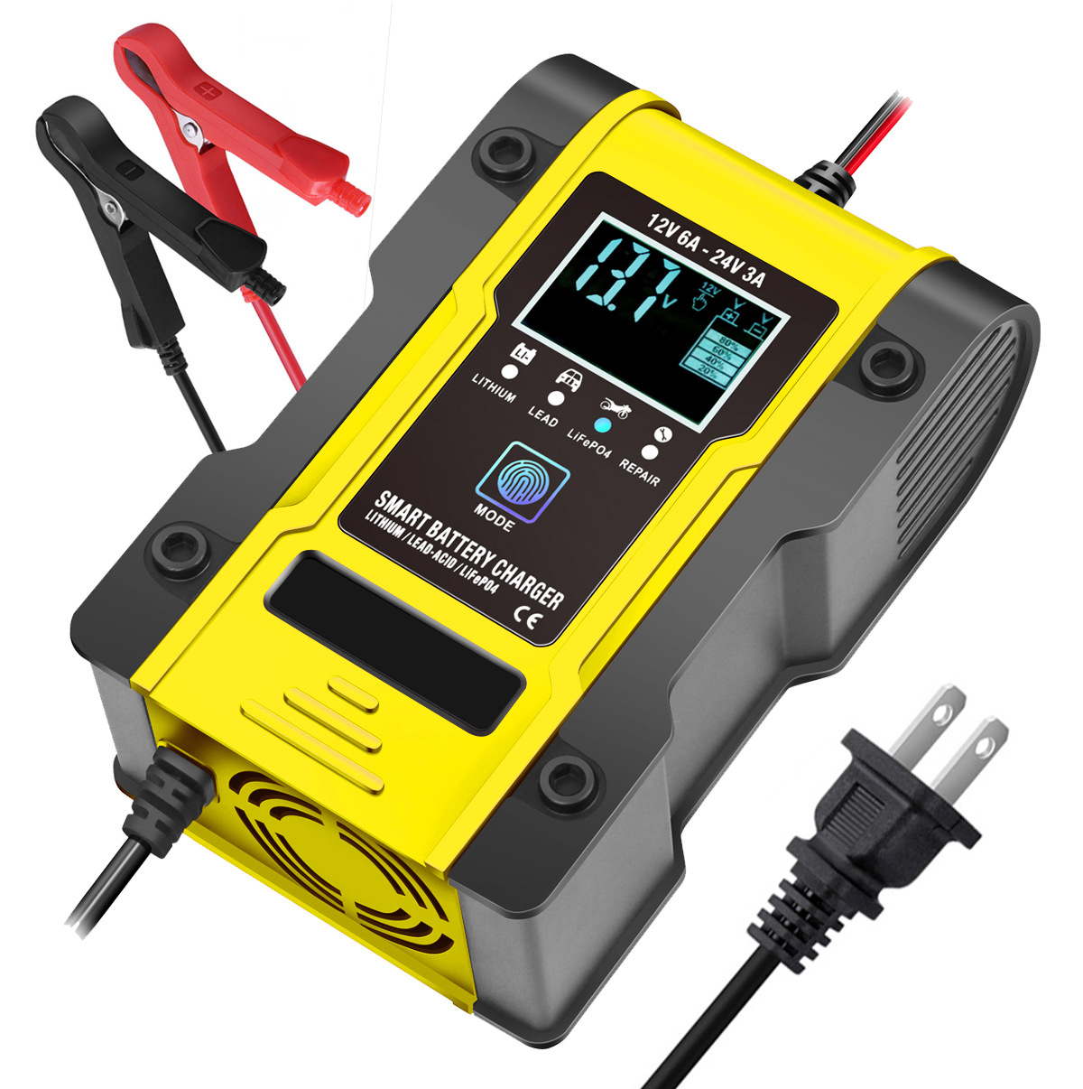 LOONFUNG Automatic Smart Pulse Car Battery Repair Charger Motorcycle Jump Starter