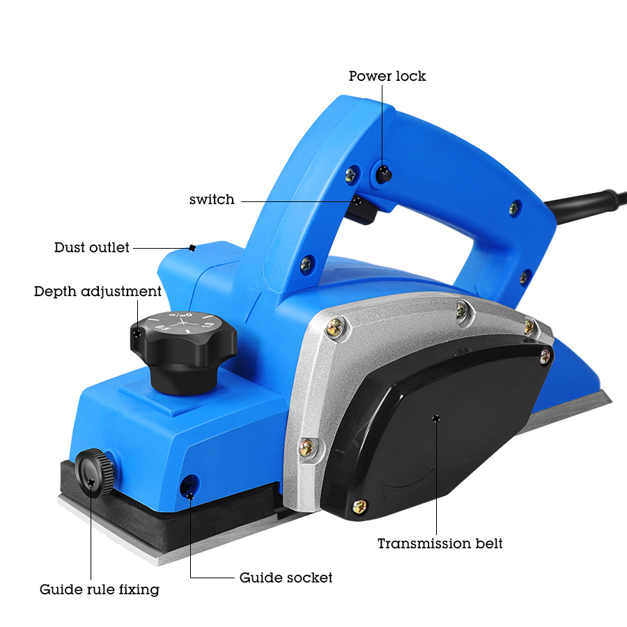 LOONFUNG  Electric Brushless Planer 220V Woodworking Planer