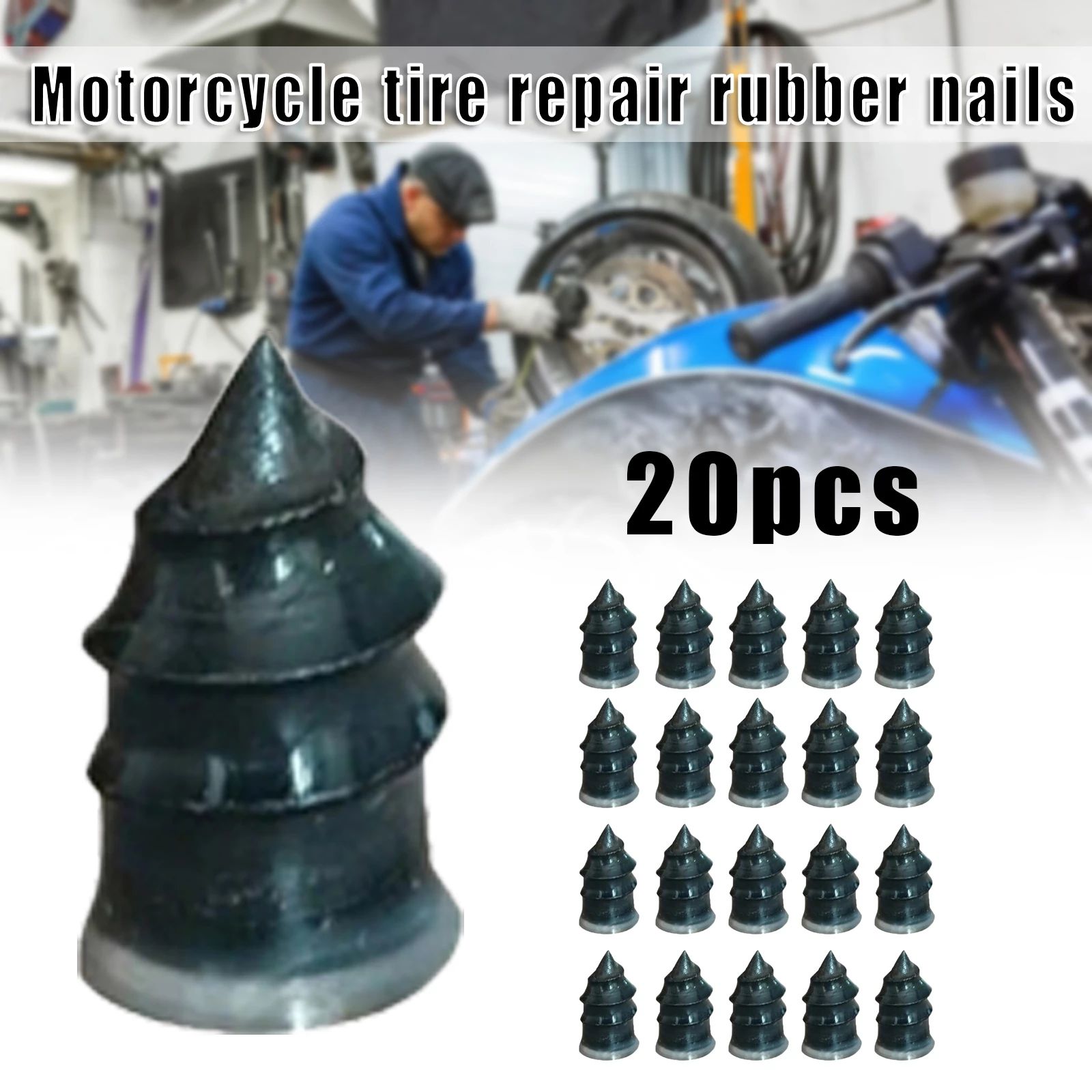 LOONFUNG Motorcycle Vacuum Tire Repair Nails Fast Repair Tool Tire Repair Nail 20pcs/Lot
