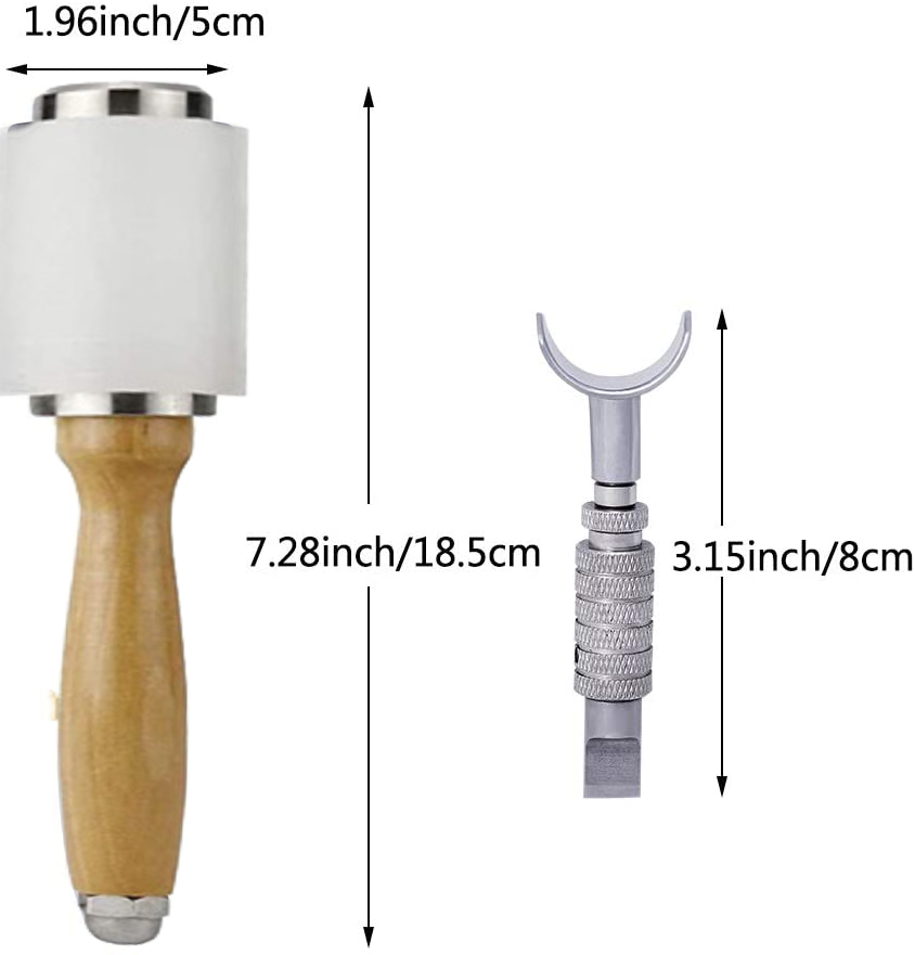 LOONFUNG Leather Craft Tool Kit with Leather Stamping Tools ,Swivel Knife, Leather Working Hammer