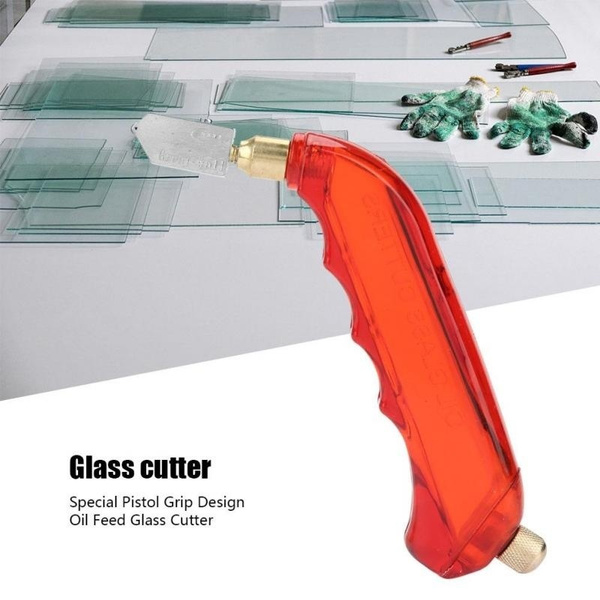 Pistol Grip Oil Feed Glass Cutter Tungsten Carbide Professional Oil-Fed Glass Cutter – Ergonomic Handle for Precise Glass Cutting