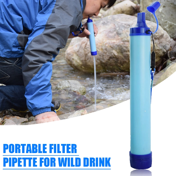 Portable Water Filter Straw Emergency Water Filter – Lightweight Personal Water Purifier for Hiking, Camping, and Emergency Survival Safe Drinking Water Outdoors