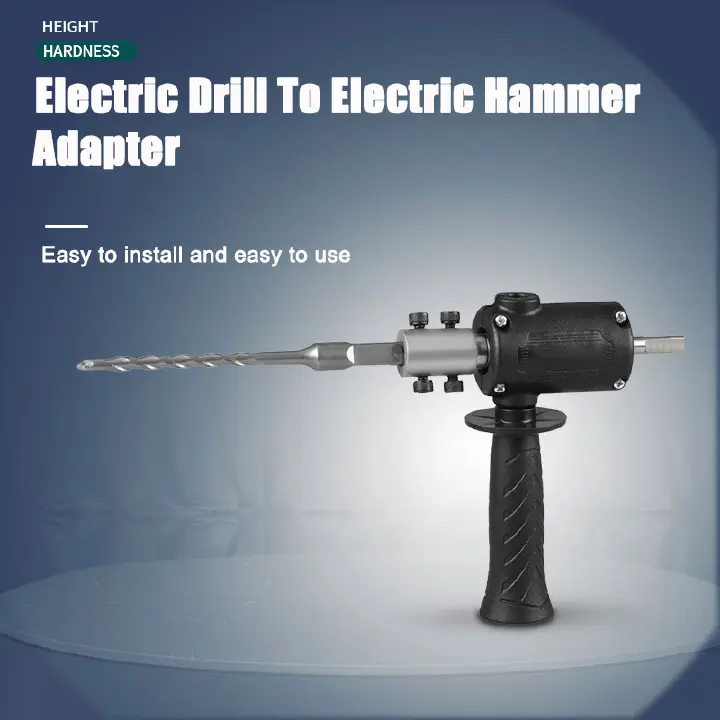 LOONFUNG Electric Drill Powered Hammer Adapter with Handle Labor-saving Power Tool Electric Hammer Refitter Accessories