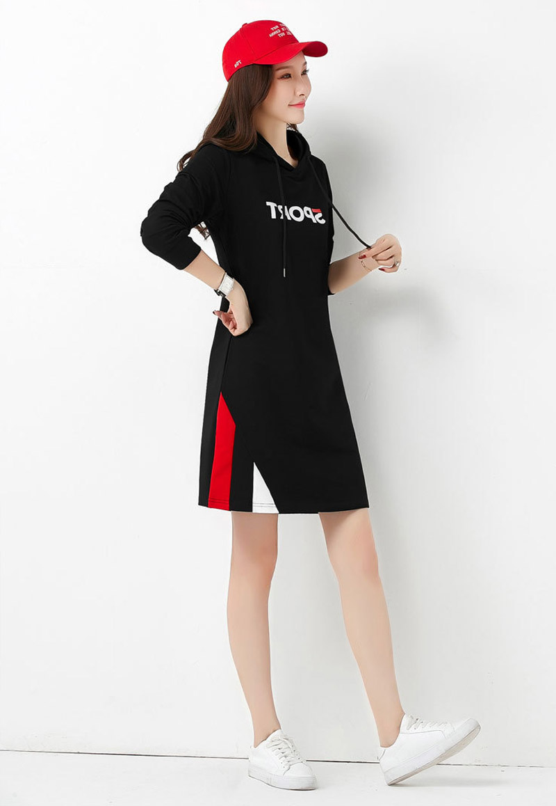2019 latest Fashion casual wear motion Long sleeves Hooded cap Comfortable and breathable Dress