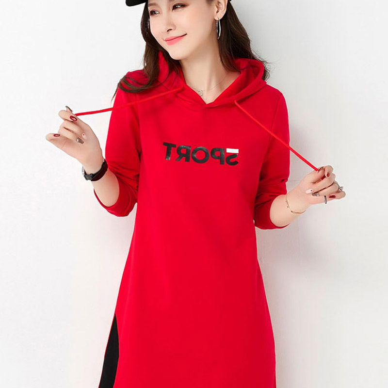2019 latest Fashion casual wear motion Long sleeves Hooded cap Comfortable and breathable Dress