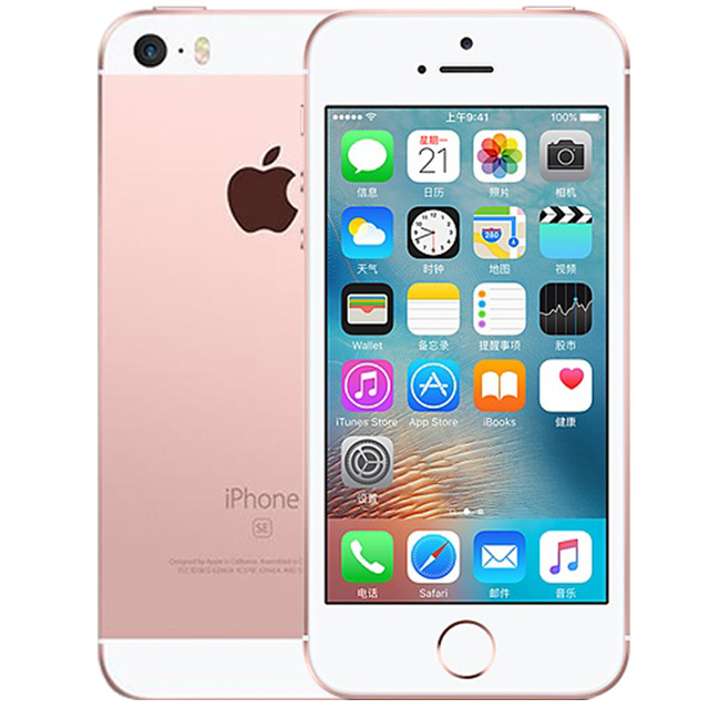 Refurbished Apple iPhone SE 2GB+64GB 12MP+2MP IOS Unlocked without Fingerprint 4.0&apos;&apos; Smartphone