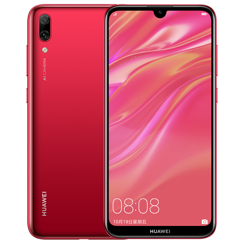 Refurbished Huawei Y7  2019 4G LTE Smartphone 4GB+64GB 6.26&quot; Dual SIM 13MP Camera Face Unlock