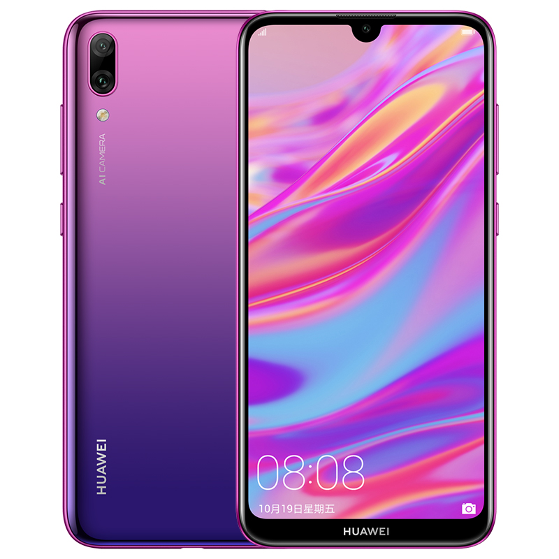 Refurbished Huawei Y7  2019 4G LTE Smartphone 4GB+64GB 6.26&quot; Dual SIM 13MP Camera Face Unlock