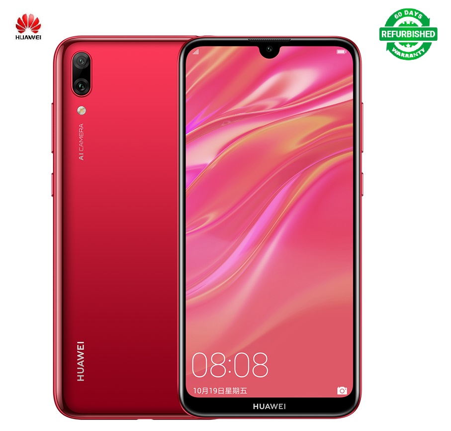 Refurbished Huawei Y7  2019 4G LTE Smartphone 3GB+32GB 6.26&quot; Dual SIM 13MP Camera Face Unlock
