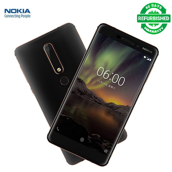 Refurbished Nokia 6 Second generation 2nd 4GB+64GB Mobile phone 5.5&apos;&apos; 16.0MP+8MP 3000mAh Smartphone