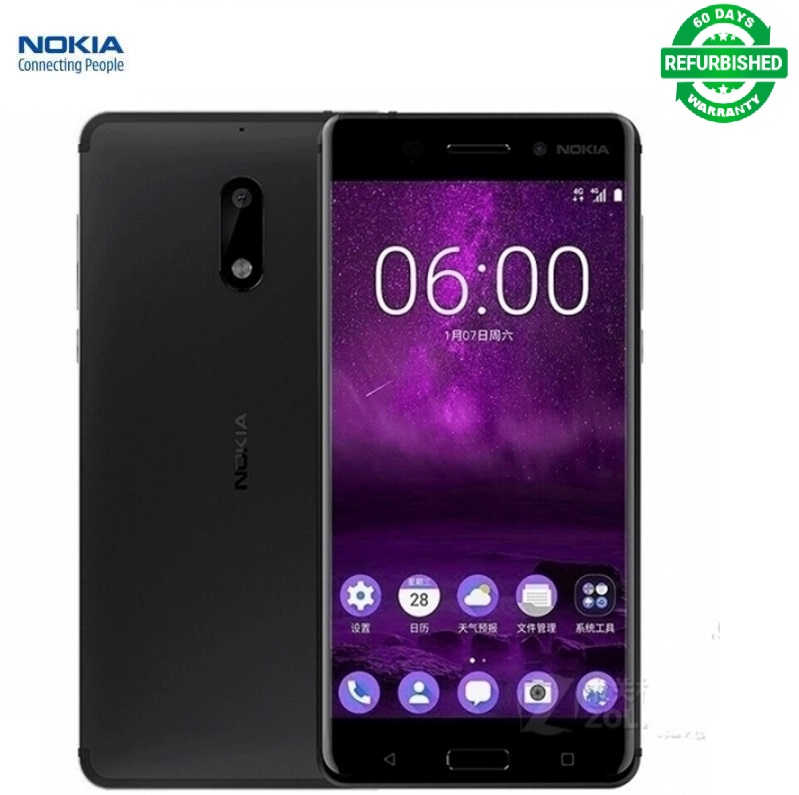 Refurbished phone Nokia 6 – 5.5” - 64 GB ROM –4GB RAM – 16MP+8MP Camera – Dual SIM Smartphone