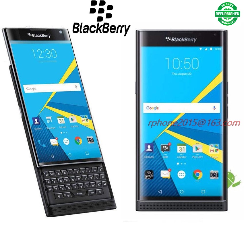 Refurbished BlackBerry Priv 5.4&apos; Cellphone Android OS 3GB RAM 32GB ROM 18MP  Cellphone