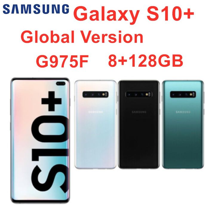 Refurbished Samsung Galaxy S10+ S10 Plus 6.4inch  Global Version 8GB+128GB ROM  5 Camera 4G Phone