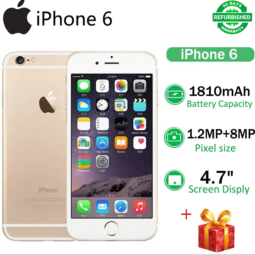 Refurbished Iphone6 -IOS 10-1GB+16GB-4.0&apos;&apos;screen- Unlocked Smart Mobile