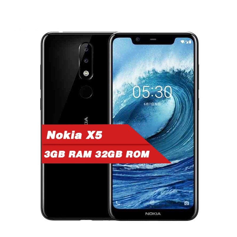 Refurbished Nokia X5  3060mAh 3G + 32G  3 Camera Dual Sim  Fingerprint ID 5.86&quot; 4G Smart Phone