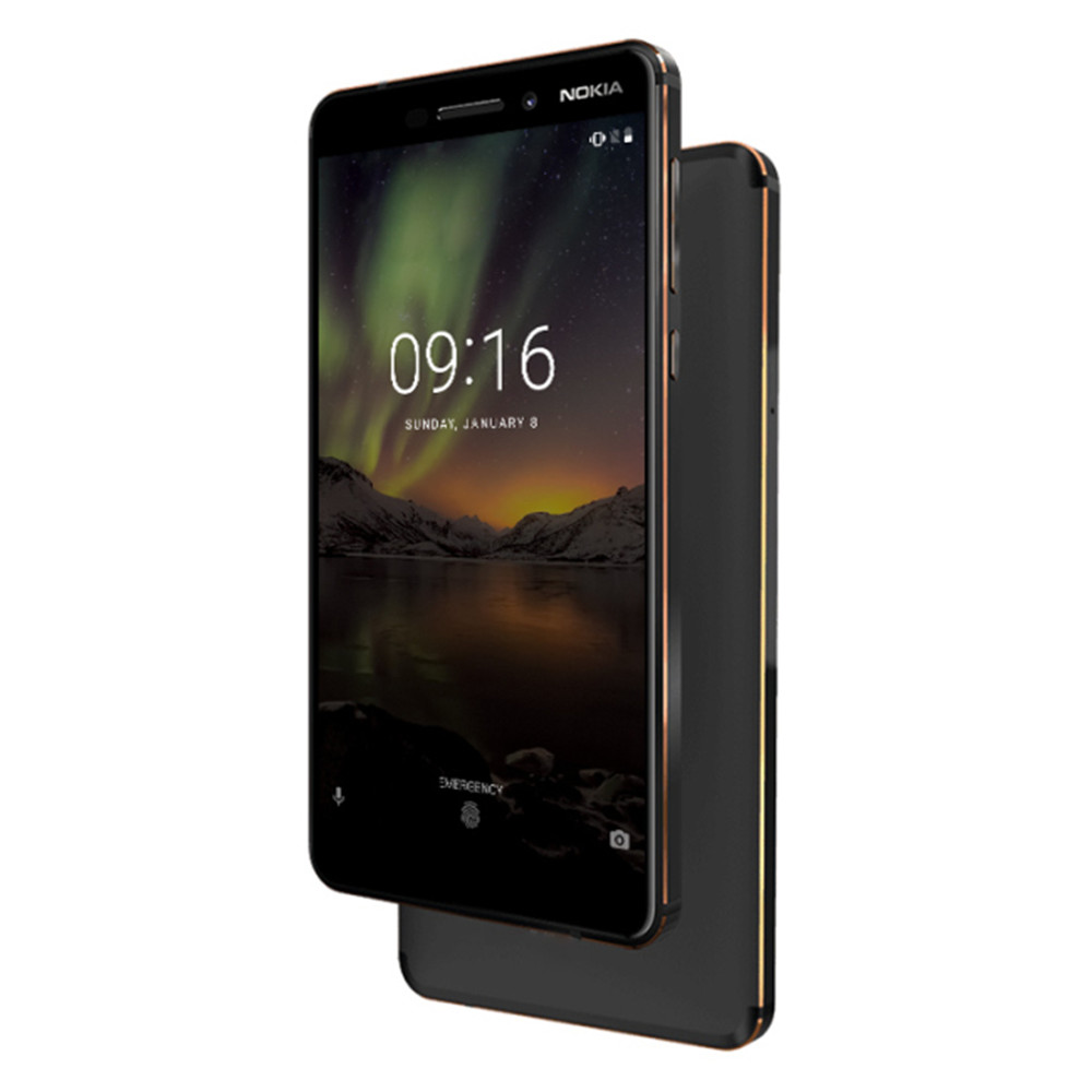 Refurbished Nokia 6 Second generation 2nd 4GB+64GB Mobile phone 5.5&apos;&apos; 16.0MP+8MP 3000mAh Smartphone