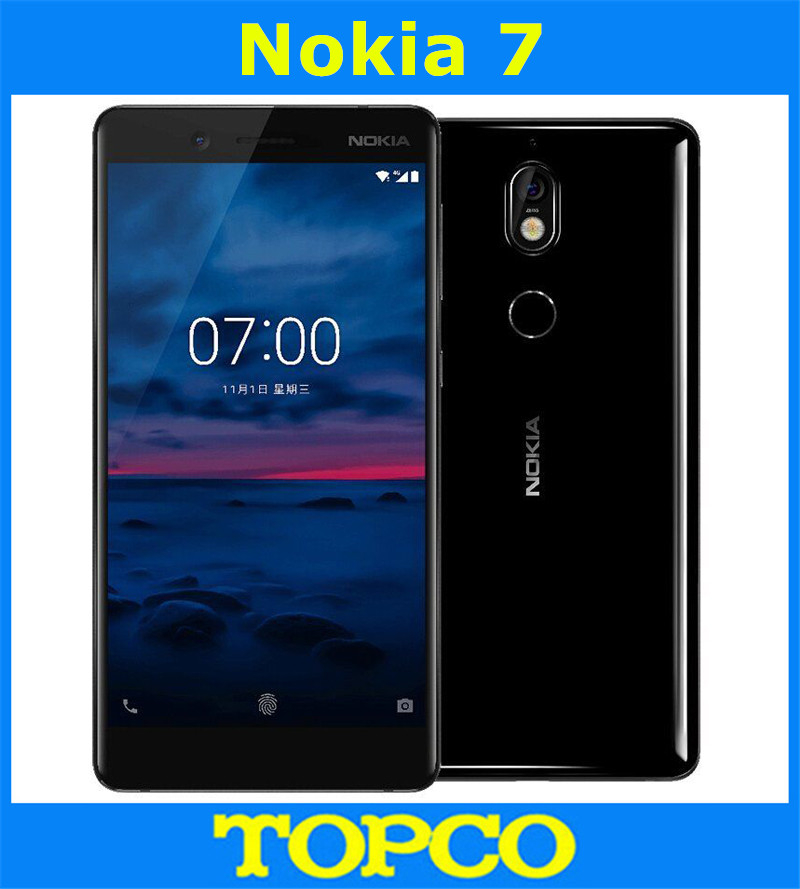 Refurbished Nokia 7 6+64G Dual sim 16.0 MP camera Android 7.1 5.2&apos;&apos; wifi GSM/WCDMA/LTE smartphone