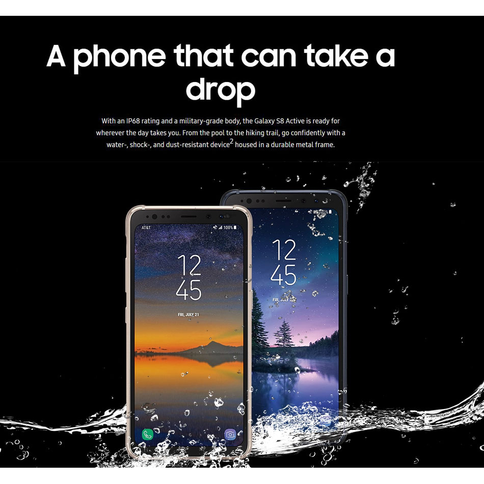 Refurbished Samsung Galaxy S8 Active G892A 5.8&quot; 4GB+64GB Snapdragon 835 12MP 8MP 4000mAh 4G Phone