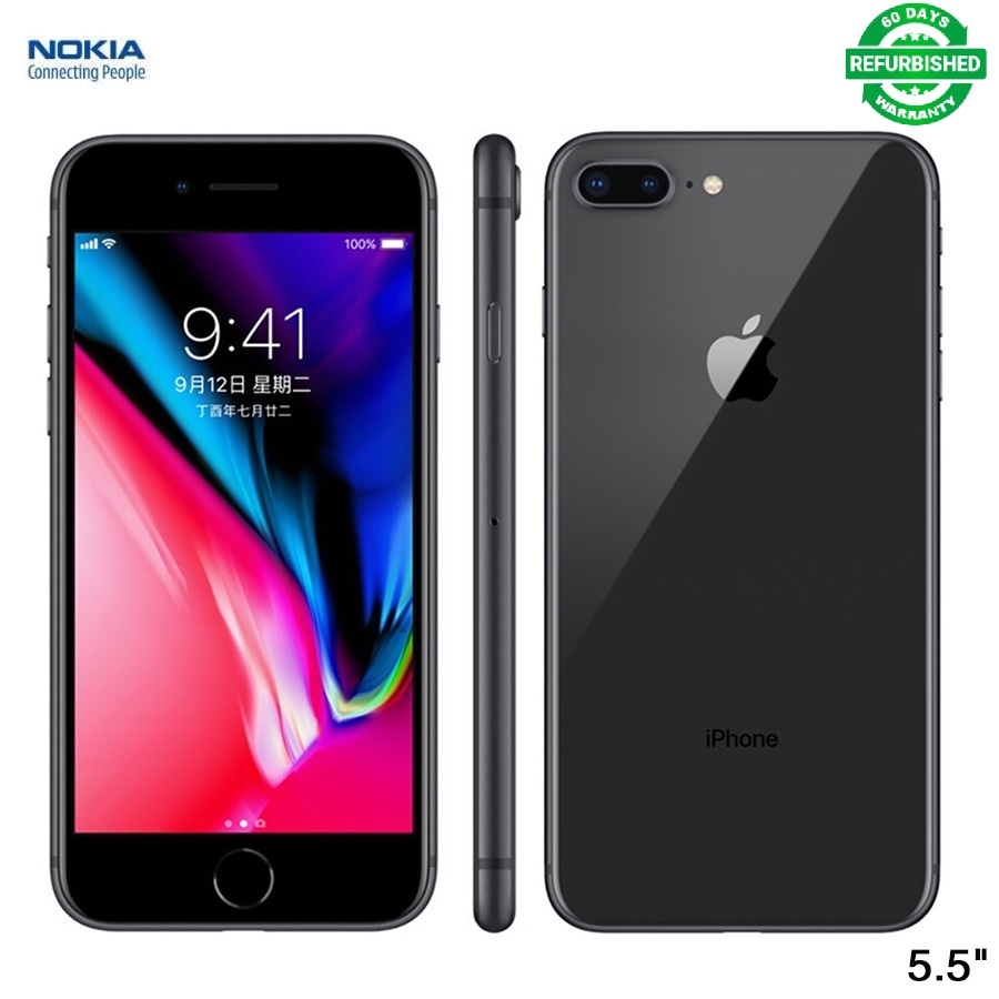 Refurbished phone iphone 8 plus 256GB+3GB 12MP+7MP 5.5 inch with fingerprint iphone8 plus unlocked