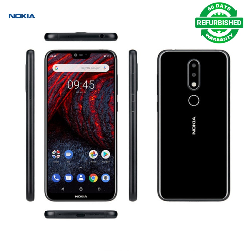 Refurbished Nokia X6/6.1plus 6+64g 5.8inch 3060mAh 16MP+16MP Camera Fingerprint ID Smartphone