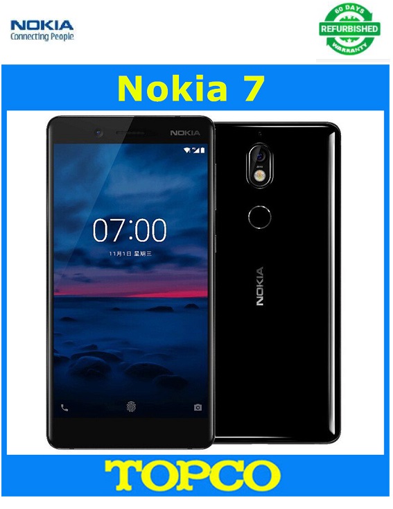Refurbished Nokia 7 6+64G Dual sim 16.0 MP camera Android 7.1 5.2&apos;&apos; wifi GSM/WCDMA/LTE smartphone